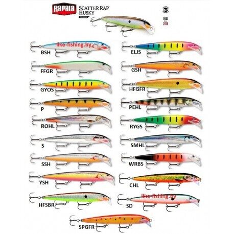 Vobleris Rapala Scatter Rap Husky 13cm
